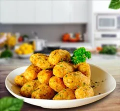 Croquetas de arroz fritas preparadas por Diana